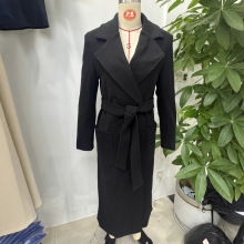 z跨境女装法式通勤女士羊毛混纺大衣长款毛呢外套ins春季呢子大衣