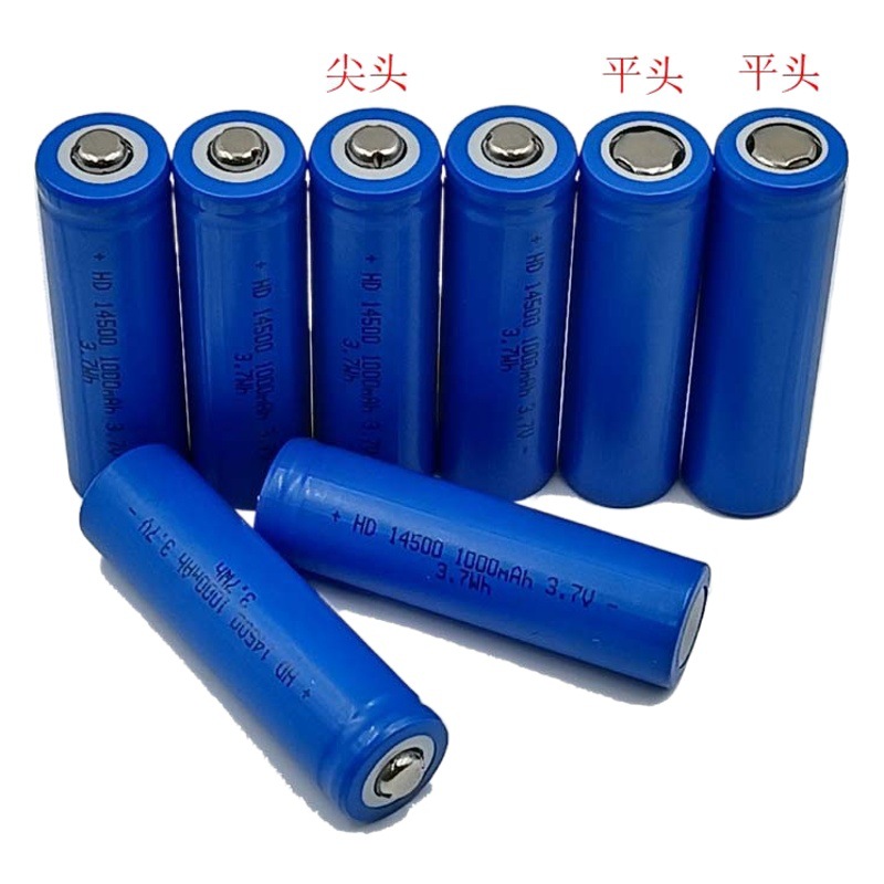 14500 lithium battery tip 1000mAh rechargeable battery