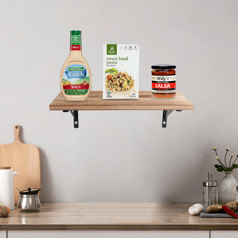 Soporte de Pared Triangular Reforzado para Estantes, Soporte de Pared para Estantes, Soporte de Almacenamiento con Trípode