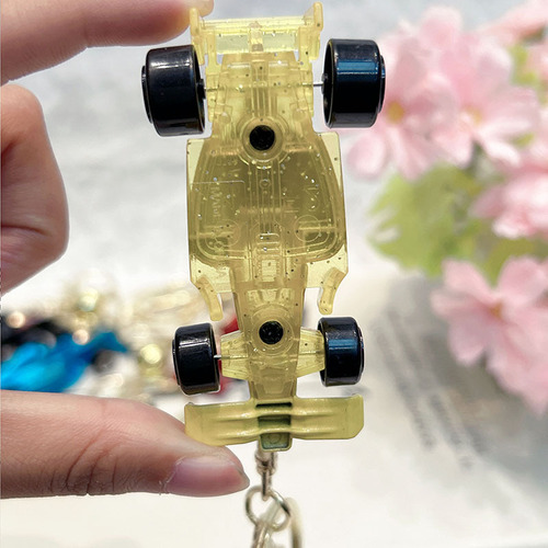 Creative Transparent Alloy Equation Car Keychain Mini Racing Toy Model Keychain Small Pendant Gift Wholesale