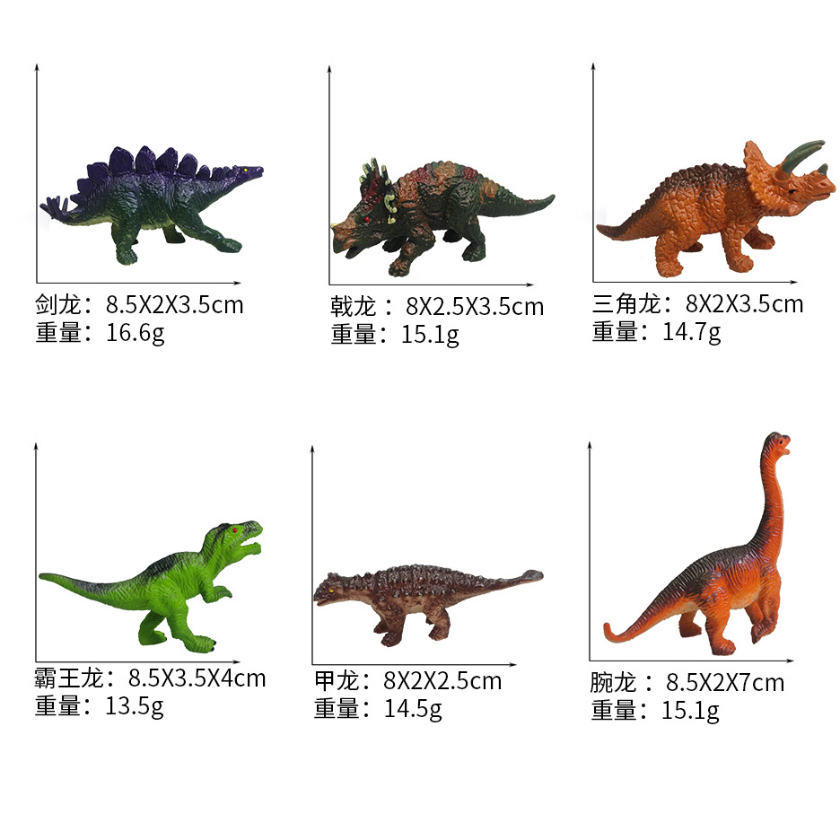 Materiales educativos infantiles transfronterizos, set de juguetes de modelos de dinosaurios y vida marina realistas pintados a mano para ciencia y educación.