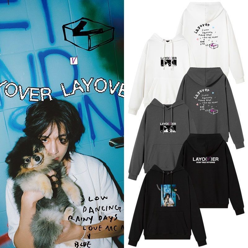 Bullet-proof Youth League jintaiheng V album Layover peripheral support same style bathroom clothes pullover hoodie autumn and winter