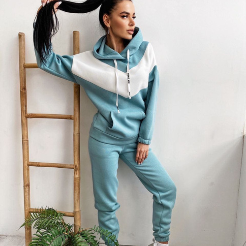 2024 Amazon ebay spring and autumn new European and American foreign trade women's sports and leisure sweatshirt set 2-piece set