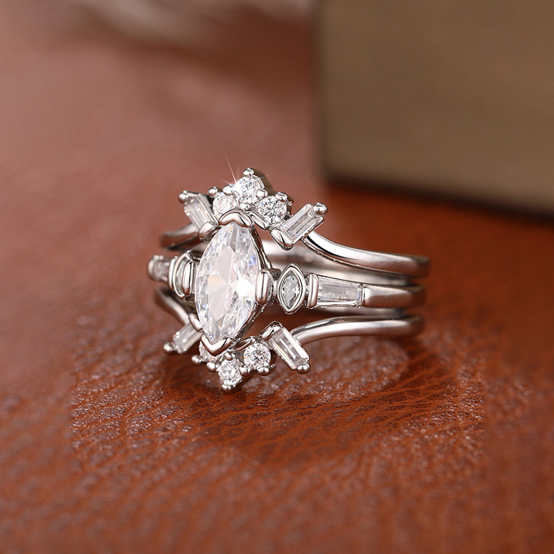 10, 6 Ring Size Wholesale Jewelry Elegant Modern Style Geometric Copper Zircon Rings