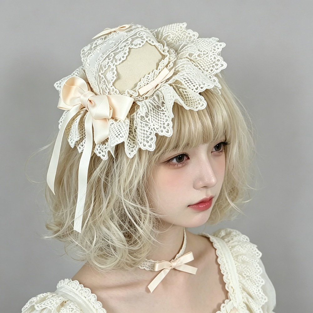 Dos dimensiones Lolita correa de cabello chica gato oreja clip de cabello cómic cosplay Lolita criada correa de cabello