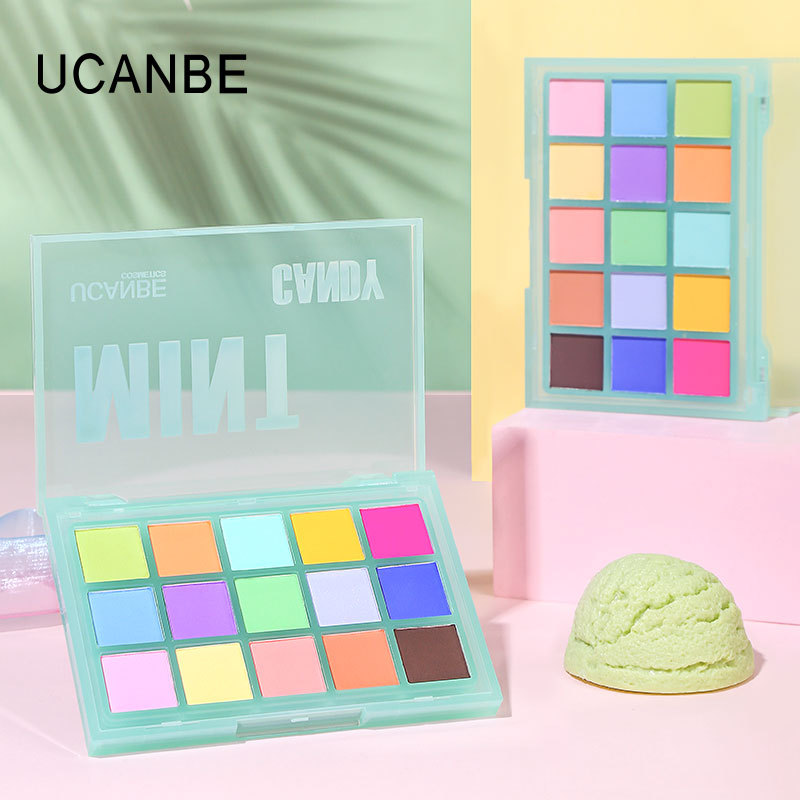 Ucanbe 15-Color Macaron Low-Saturation Matte Makeup Palette for Beginners, Macaron Color Series
