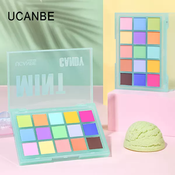 Ucanbe 15-Color Macaron Low-Saturation Matte Makeup Palette for Beginners, Macaron Color Series