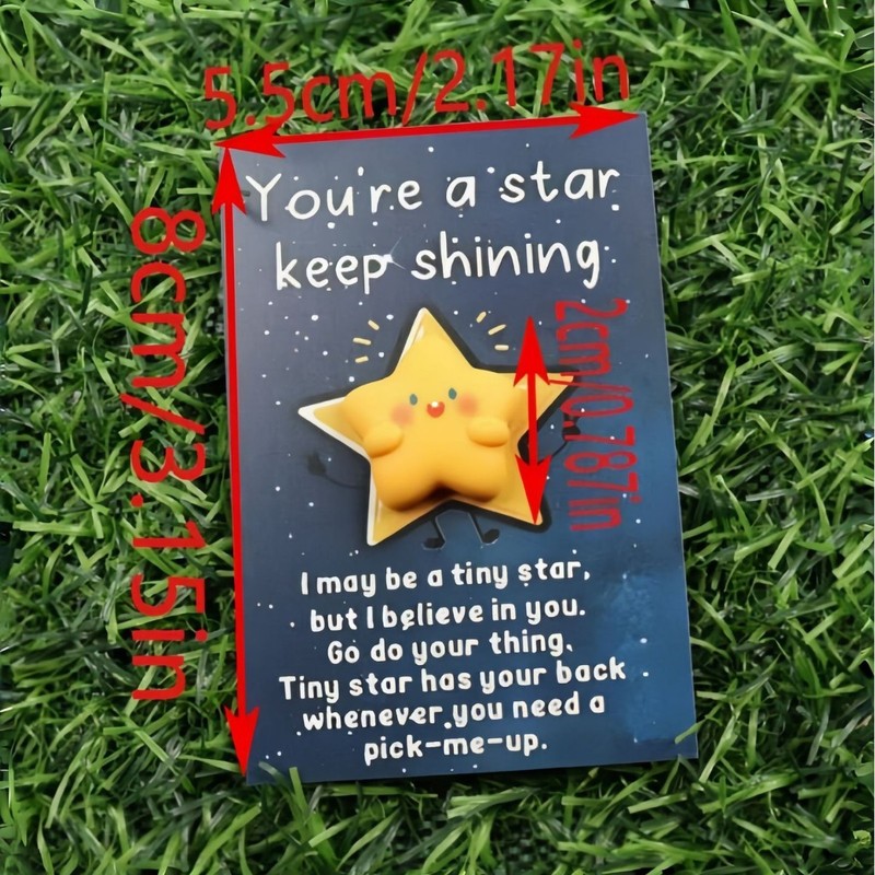 跨境you are a star keep shining星星口袋拥抱卡片首饰配饰饰品|undefined