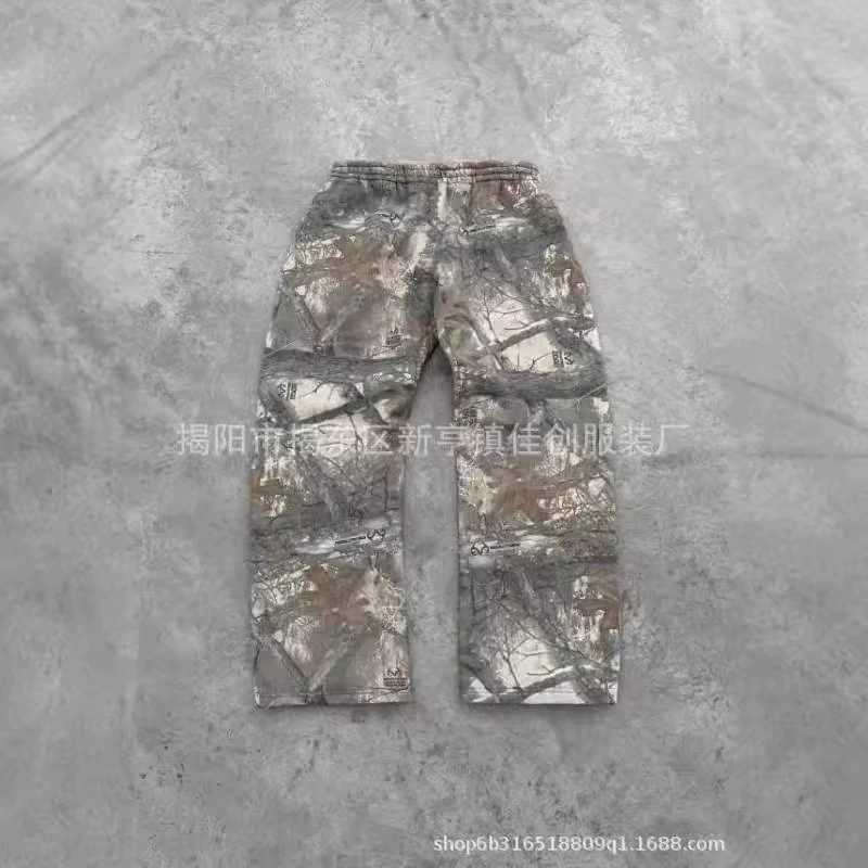 Трансграничные новые американские персонализированные повседневные камуфляжные повседневные брюки мужские весенние и осенние новые повседневные свободные прямые повседневные брюки