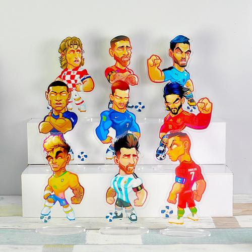  World Cup peripheral star Messi Ronaldo standee doll atmosphere decoration item souvenir figurine