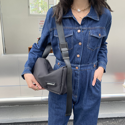 乔戈春季新款斜挎包牛津布大容量休闲单肩包简约女包一件代发