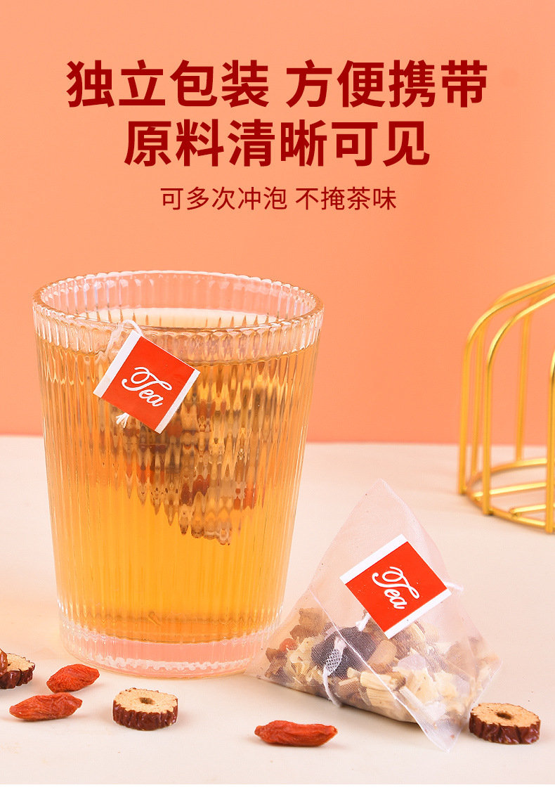 Sugarcane Snow Pear Tea Zhu Zhe Mao Gen Xue Li Cha 400g 40 Pyramid Tea Bags No-Brew Herbal Blend in use