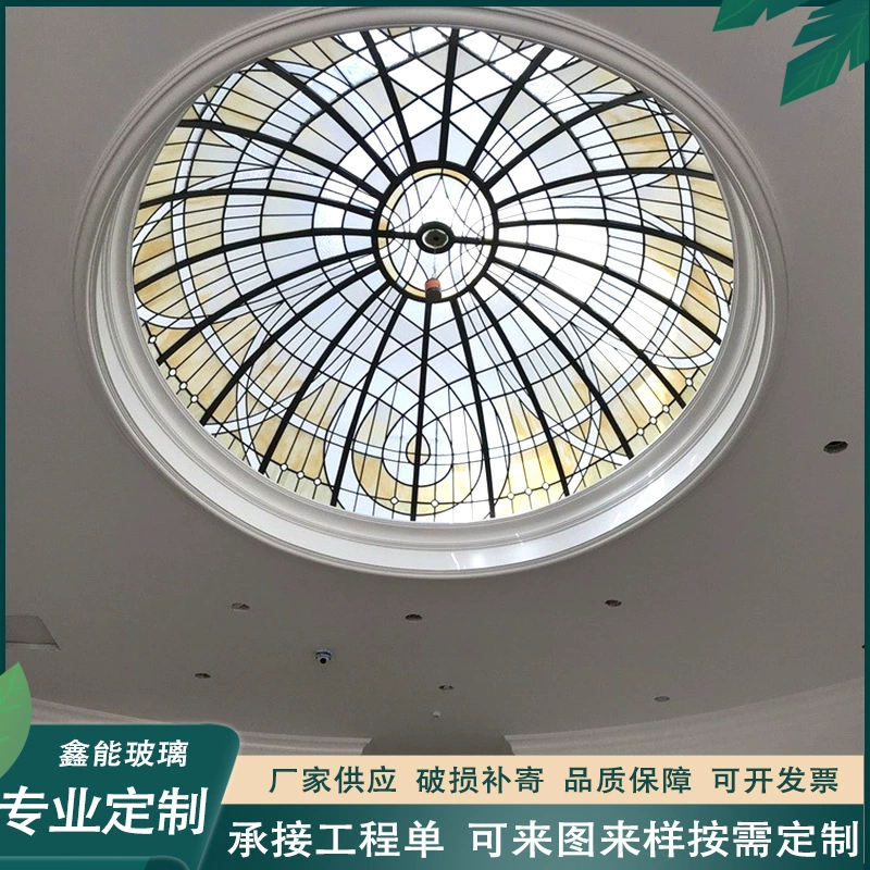 Изготовление цветных витражных куполов для внутренних и наружных помещений отелей и вилл, декоративные витражные потолки-купола