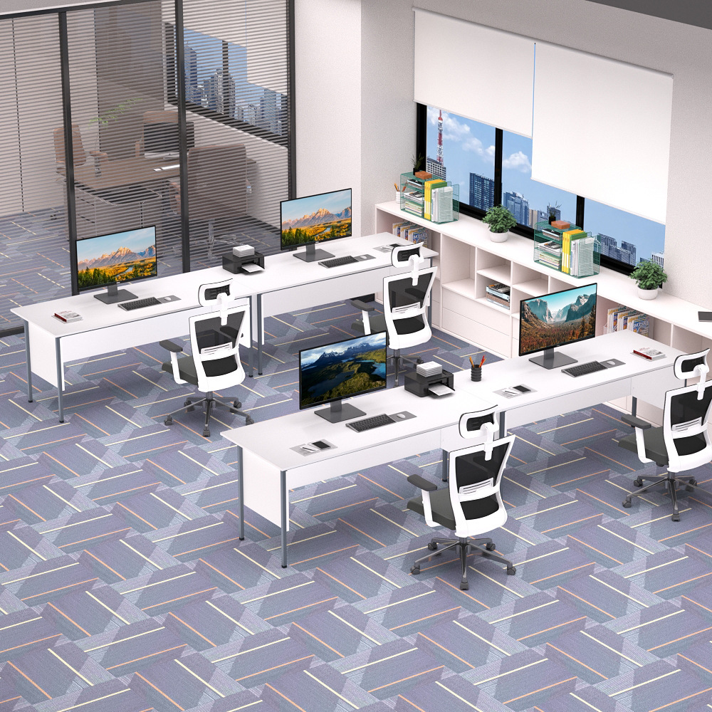 Escritorio de computadora del personal escritorio de oficina transfronterizo moderno minimalista de varias personas estación de trabajo conjunto completo de muebles de oficina al por mayor