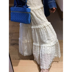 春装新款仙好看白色半身裙蕾丝蛋糕裙女开春穿搭小众裙子小个子