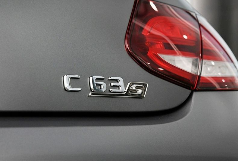 Mercedes-Benz AMG emblem, new E-Class and C-Class modifications, C43, C63S, E53, E63S, rear and side emblems, black modification decals
