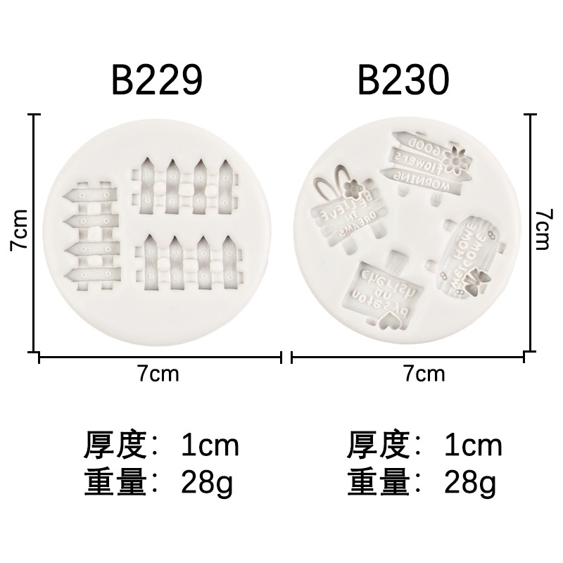 Mini señal de carretera valla molde silicona DIY hecho a mano postre pastel fondant chocolate decorativo epoxi Decoración