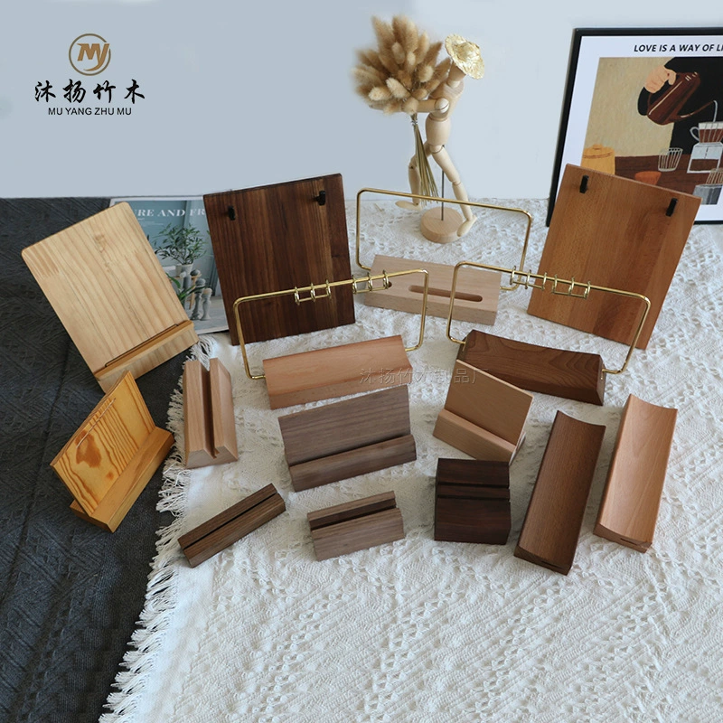 Настольный календарь деревянная базовая карта Примечание визитная карточка акриловый деревянный кронштейн обеденная карта фото Бизнес предприятие из цельного дерева