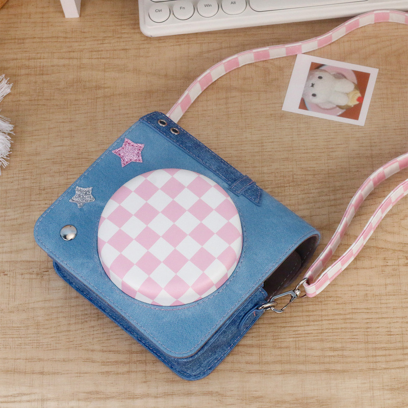 Polaroid Camera Bag Denim Sweetheart Pu Camera Bag Suitable for Sq1/Sq6/Sq40 Camera Bag with Shoulder Strap Bag