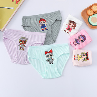 Outdoor children's underwear girls' thread briefs pure cotton cartoon cute underpants baby briefs cross-border