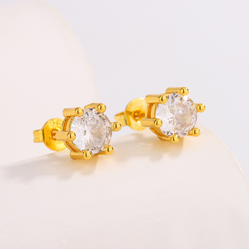 fashionable classic elegant universal earrings with zircon for men…