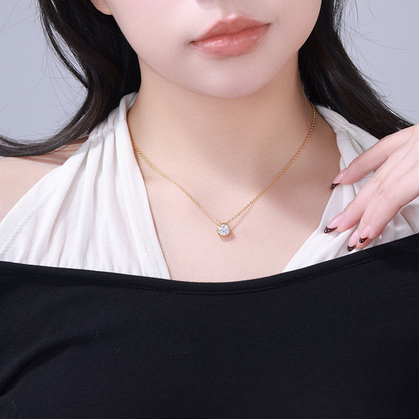 Fashionable copper elegant geometric necklace