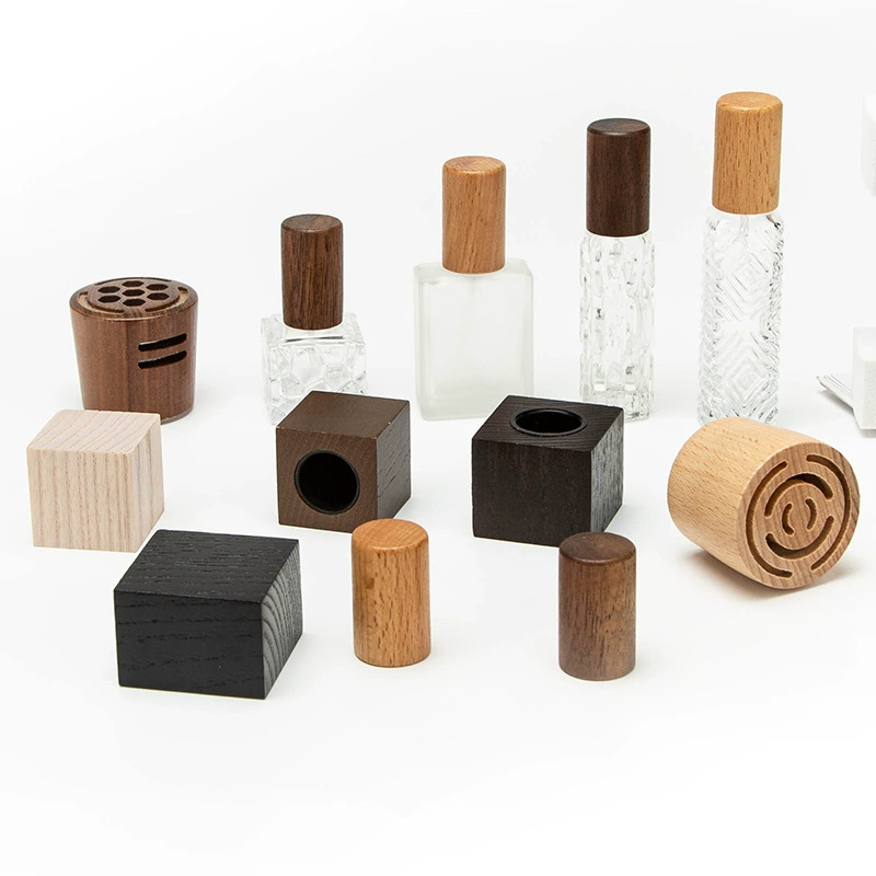 Белая восковая древесина ароматерапия деревянная крышка парфюмерная бутылка крышка из массива дерева 28 зубная бутылка ароматерапия бамбуковая крышка ротанг эфирное масло стеклянная бутылка деревянная крышка