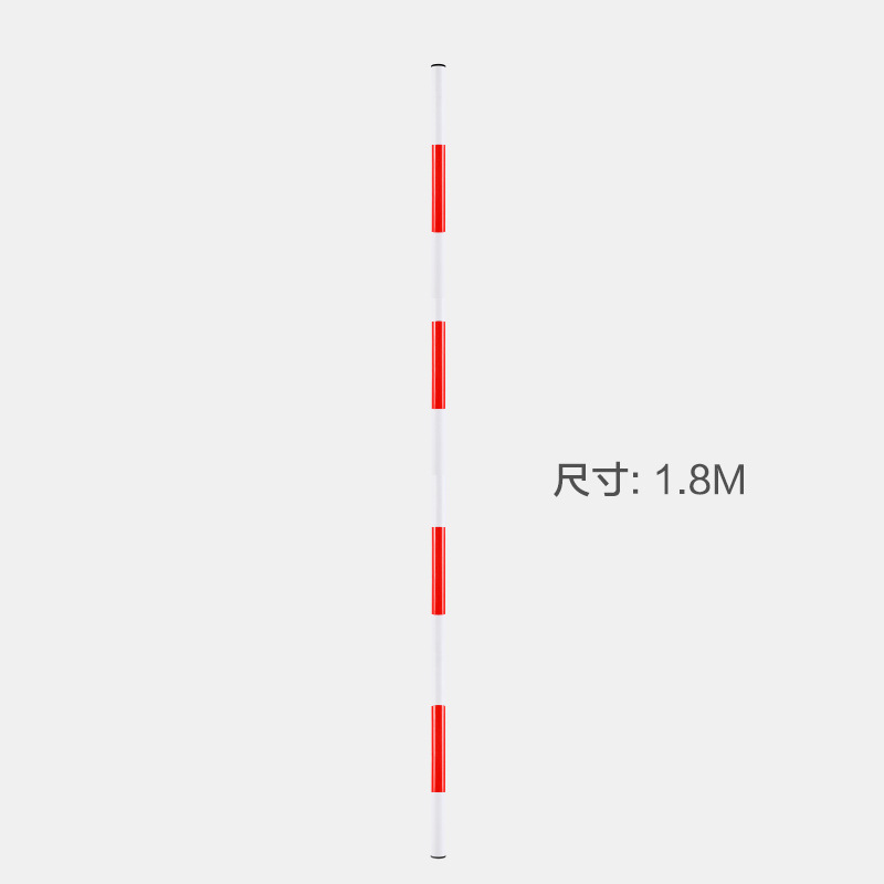 빨간색과 흰색 1.8 m 사인 포스트