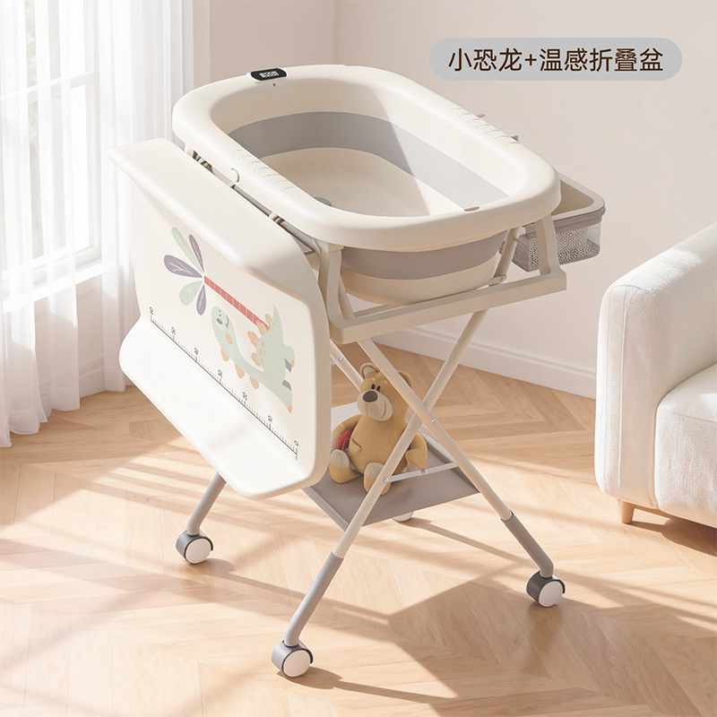 Baña para bebés recién nacidos, conjunto de soporte de bañera para bebés, tabla de enfermería para cambiar pañales, percha de secado postparto sin doblarse