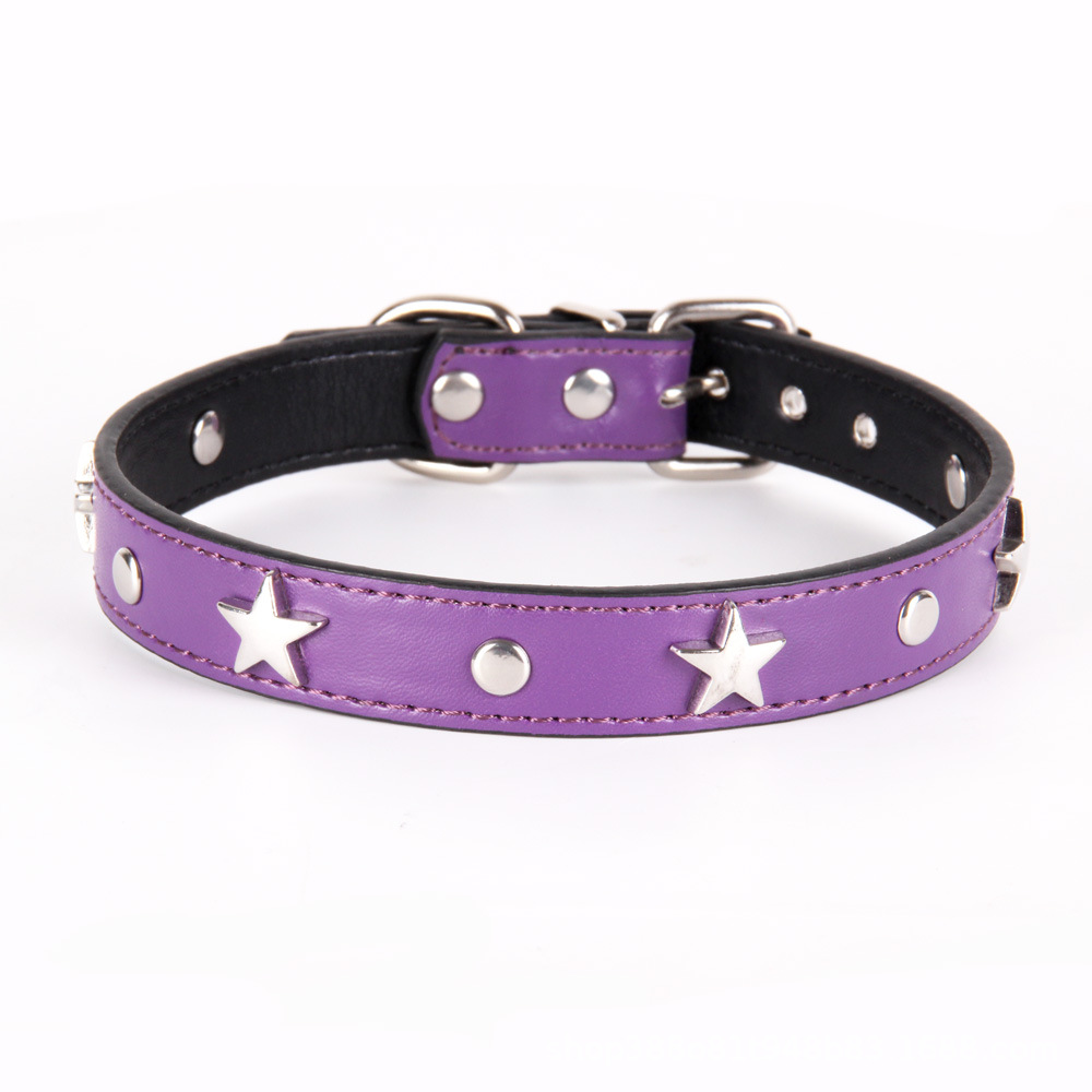 Simple Style Pu Leather Solid Color Pet Collar display picture 5