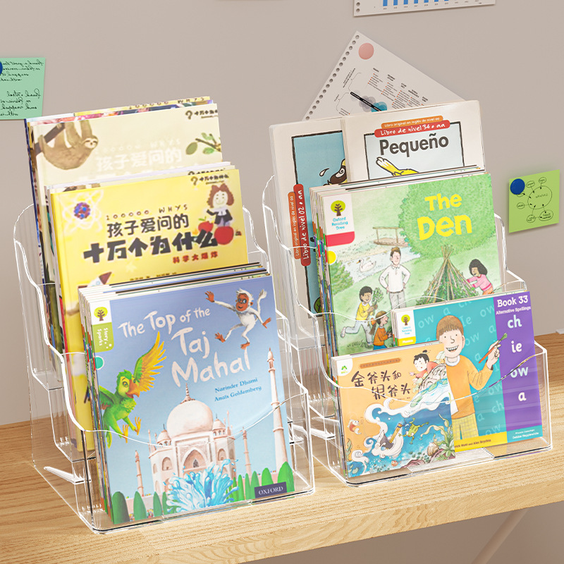 Children's Bookshelf Baby's Picture Book Multi-layer Storage Rack Household Desktop Book Storage Box Bedside Reading Small Storage Rack