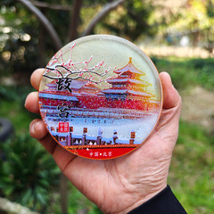 北京紫禁城、天壇、圓明園、十七孔橋、万里の長城、天安門、冷蔵庫用マグネット、都市観光記念品、家庭用品