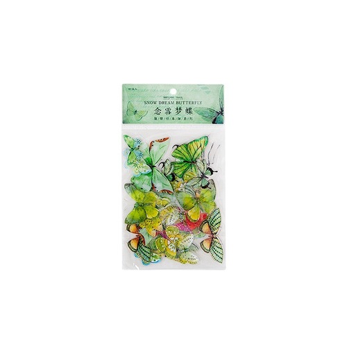 Mojing PET Sticker Pack Wing Taxidermist Series Butterfly Handbook DIY Special Shaped Material Stickers 40 pieces in 8 styles