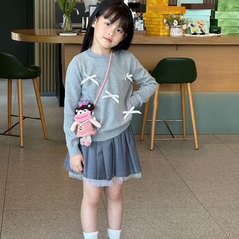 Extraña bolsa de hombro para niños caricatura adorable muñeca boca de salchicha accesorios bolsas nuevas bolsas de gancho de lana