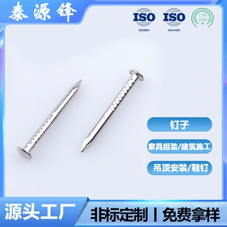 镀锌碳钢钢钉高硬度墙钉家装挂画固定铁钉高跟鞋钉多规格工厂批发