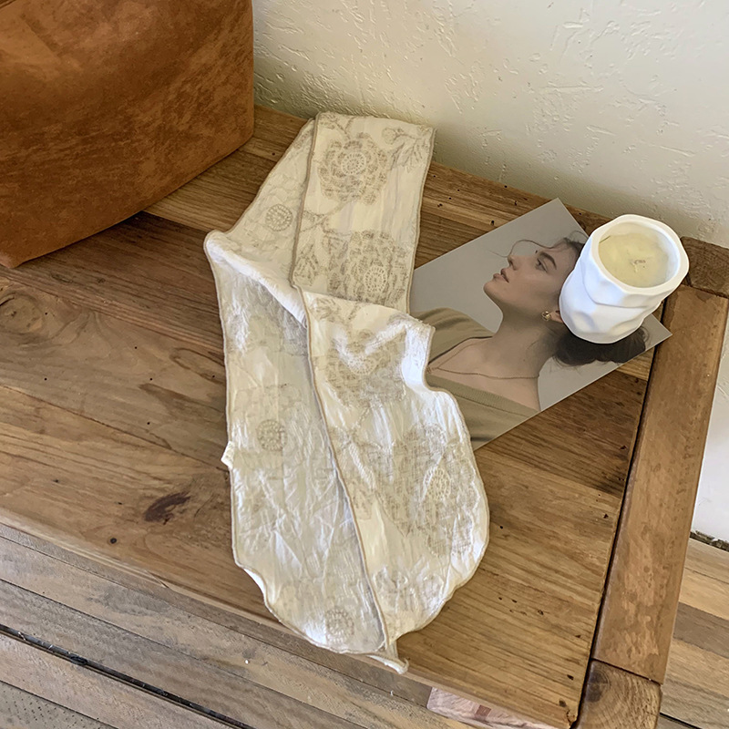 Pañuelo de seda, banda larga, sensación de alta calidad, versión coreana del pañuelo Mori, cinturón de pelo pastoral de verano femenino, protector de cuello, cinturón de cintura al por mayor