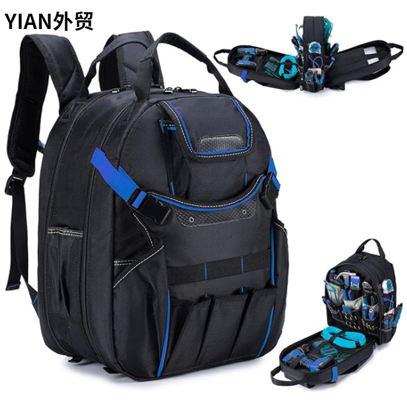 New Thickened Wear Resistant Waterproof Heavy Duty Tool Storage Bag with Laptop Compartment Durable Tool Backpack