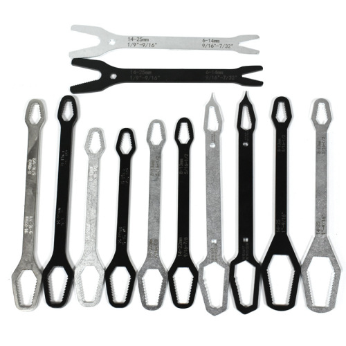 Double-headed self-tightening plum blossom wrench, multi-functional spectacles wrench tool wholesale, manual screw opening adjustable wrench