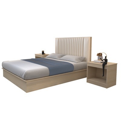 Hotel Furniture, Hotel Bed, Standard Room, Full Set of New Chinese Style Guest Room Chain Store, Solid Wood Bed, Five Rooms, Inn, Others