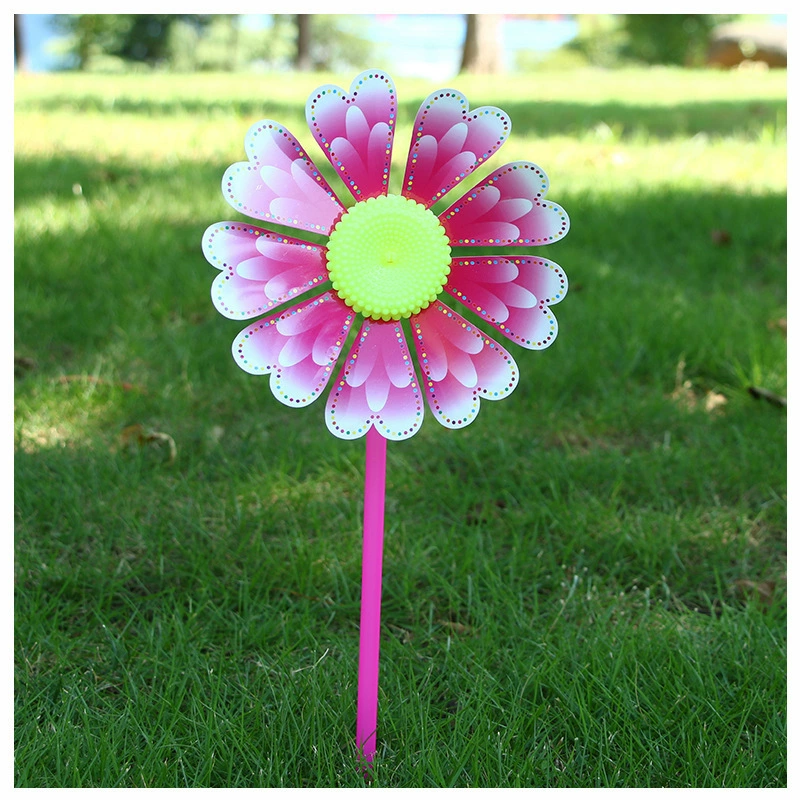 Children's traditional toys Creative Sunflower Plastic Diveded Windwriting Hot Sales Sales Scanning Code Gift Gift