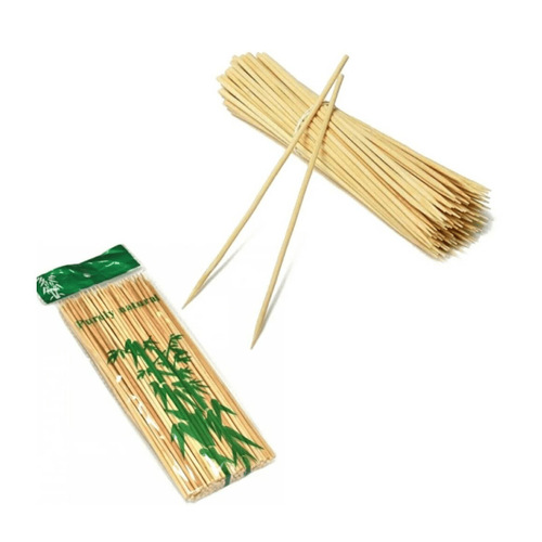 Disposable bamboo skewers barbecue skewers skewers fruit skewers can be engraved and invoiced manufacturers wholesale flat-head skewers Malatang