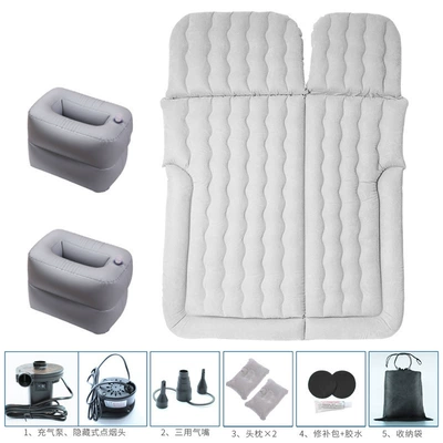 Vehicle-mounted inflatable bed — Inflatable Bed Suv Trunk Inflatable - gray-double-pier-suv-trunkrear-dual-purpose-manual-air-pump