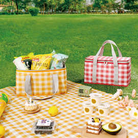 大容量野餐包户外收纳包郊游保温保冷包便携手提袋加厚铝箔野餐篮