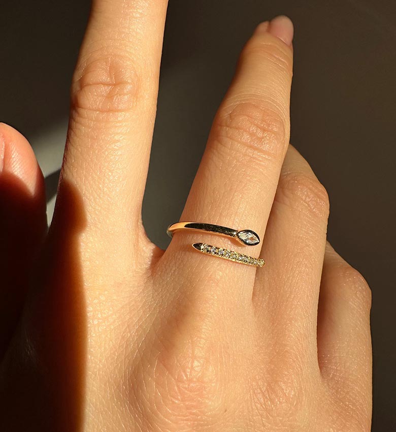Geometric Pattern 925 Sterling Silver Zircon Geometric Rings 925 Sterling Silver Rings