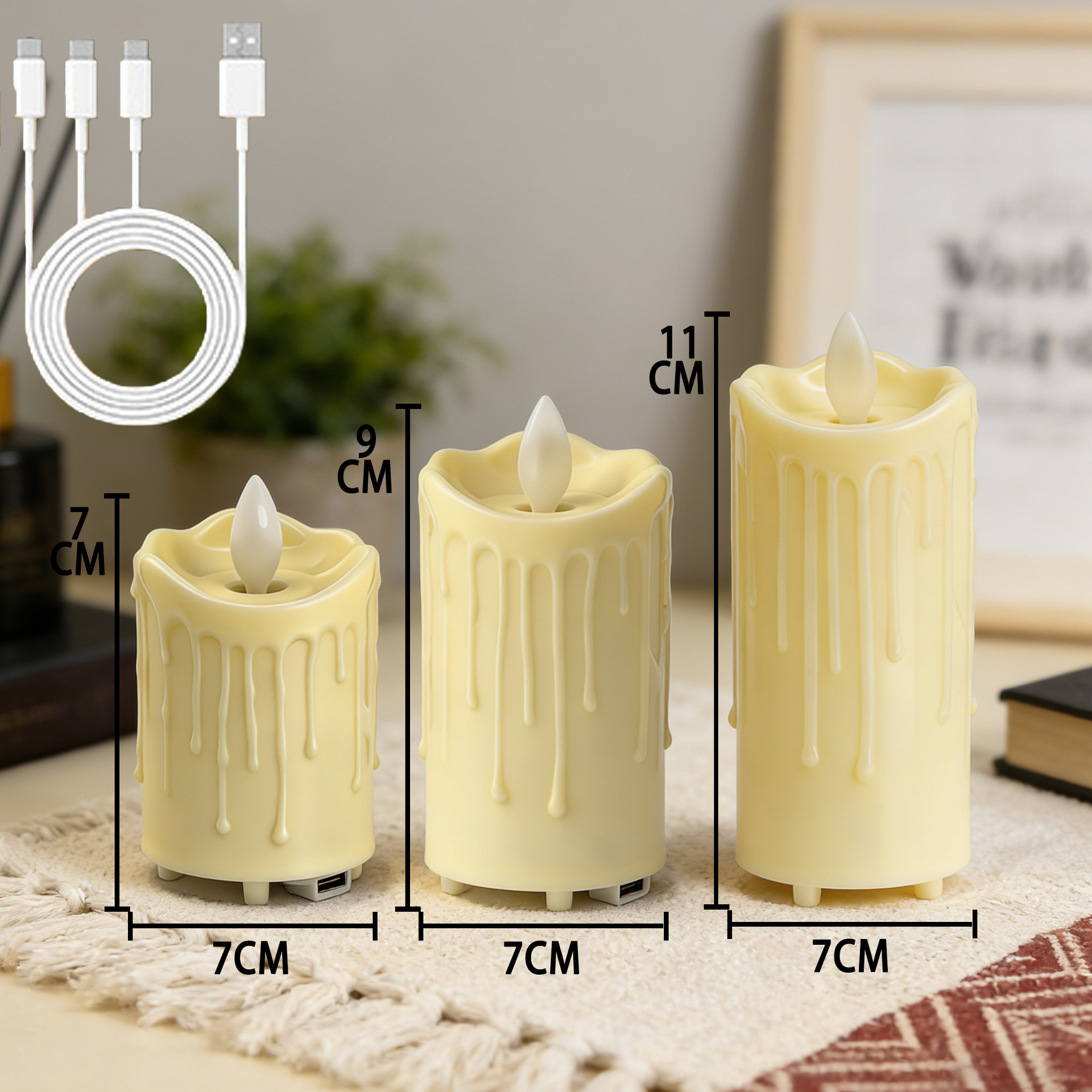LED lámpara de vela electrónica simulación lágrima onda boca oscilante lámpara de vela decoración de restaurante fiesta diseño de atmósfera lámpara