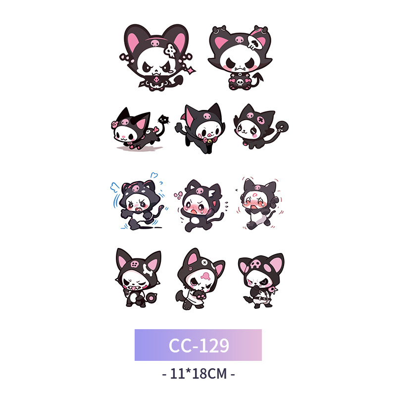 Transfronterizo en stock al por mayor de halloween colorido mariposa tatuaje pegatinas simulación sangrienta cicatriz pegatinas divertidas pegatinas impermeables