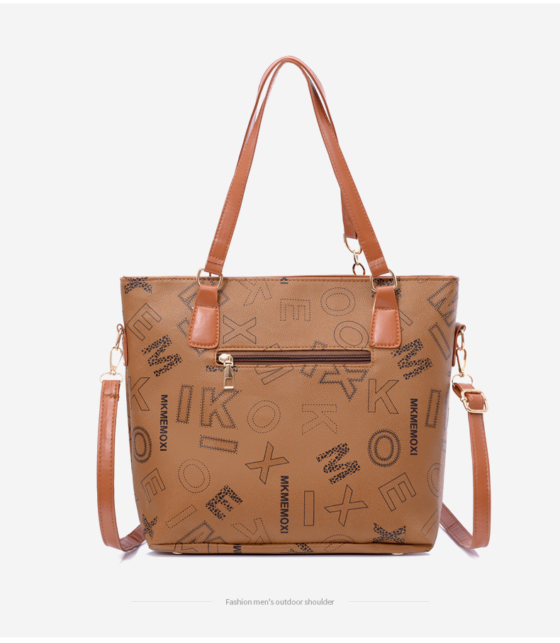 Cross-border foreign trade large-capacity new European and American retro mother-and-child bag multi-piece set women's bag, single-shoulder crossbody handbag undefined