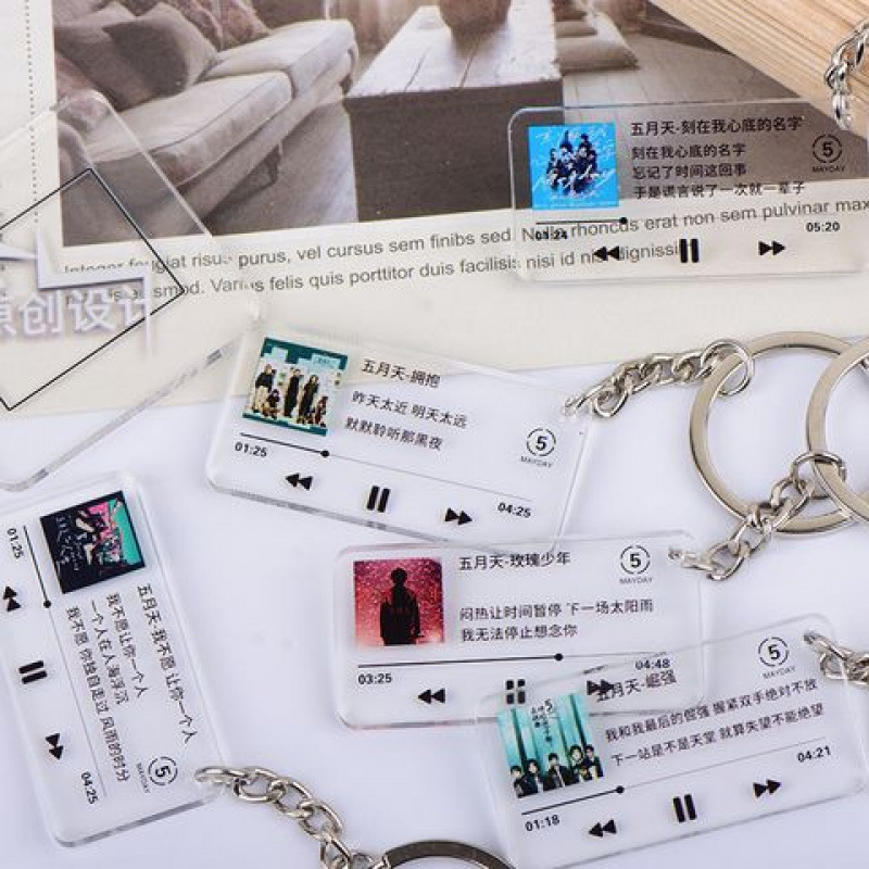 Mayday Acrylic Lyrics Keychain Star Made Concert Peripheral Support Keychain Pendant Wholesale