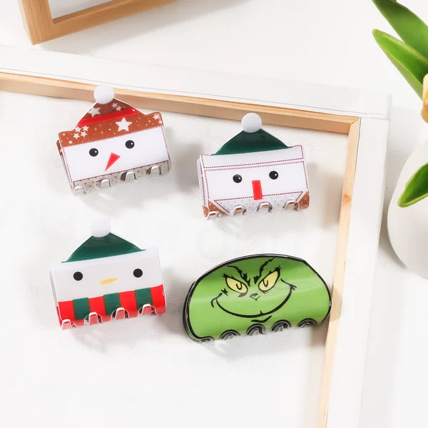 Goreth Cute Christmas Christmas Claus Cross-border Pie Autumn and Winter Hot Jewelry Headwear Grab Clip Hairpin