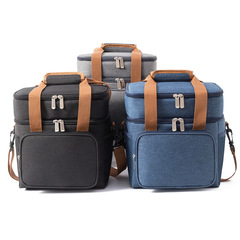 Cross-border best-selling double-layer insulated bag factory direct sale picnic bag multi-functional waterproof ice bag for office lunch with meal bringing bag